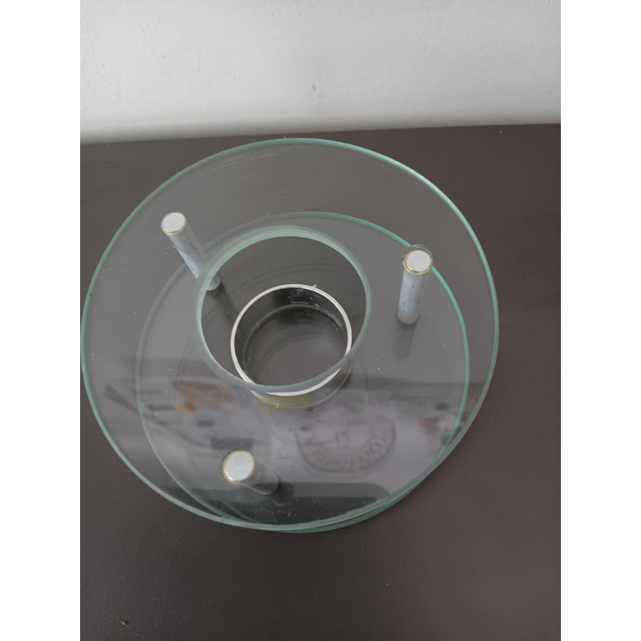 Glazen theelichthouder - Rond, dubbele glaslagen