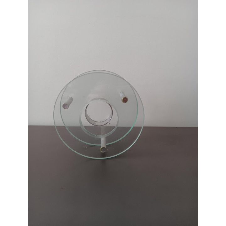 Glazen theelichthouder - Rond, dubbele glaslagen