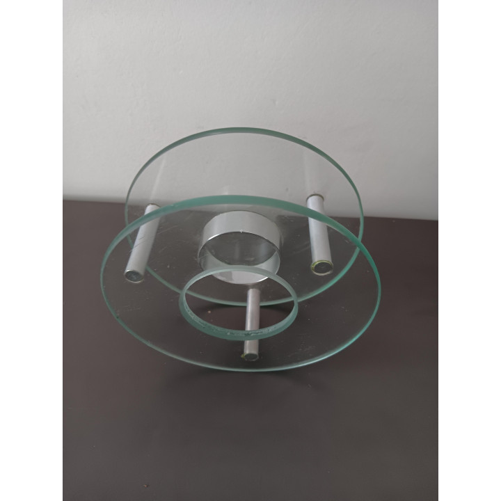 Glazen theelichthouder - Rond, dubbele glaslagen