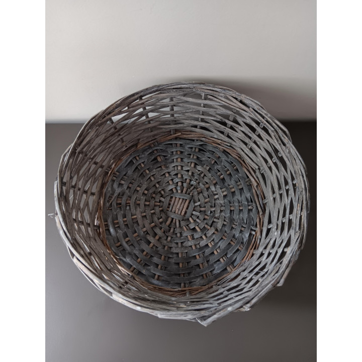 Rieten mand grijsbruin 30 cm