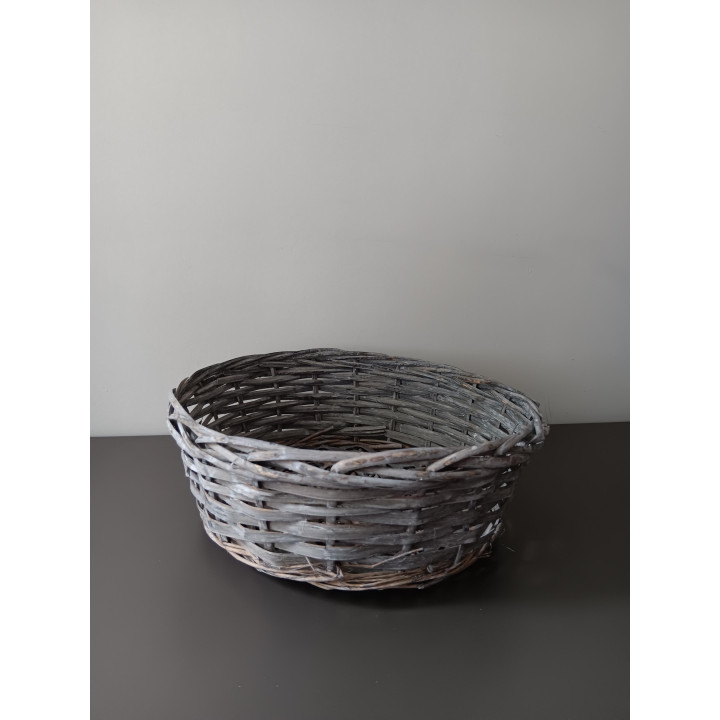 Rieten mand grijsbruine tint