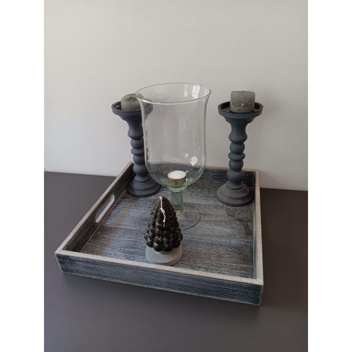 Decoratieset dienblad en kandelaars | Angelique’s Kringloop