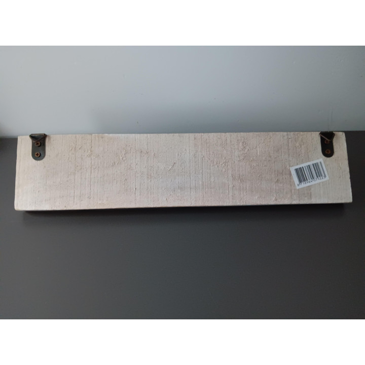 Houten kapstok met 3 metalen haken