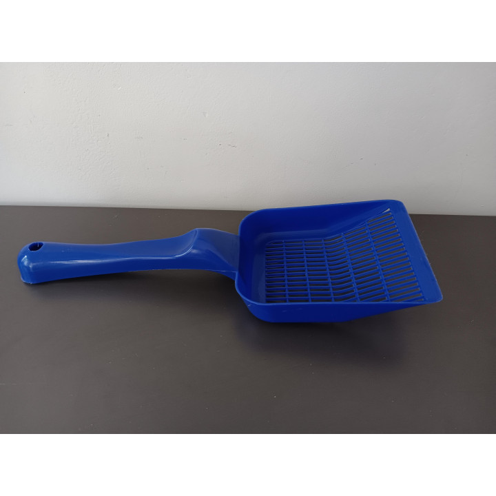 Kattenbakschep blauw kunststof
