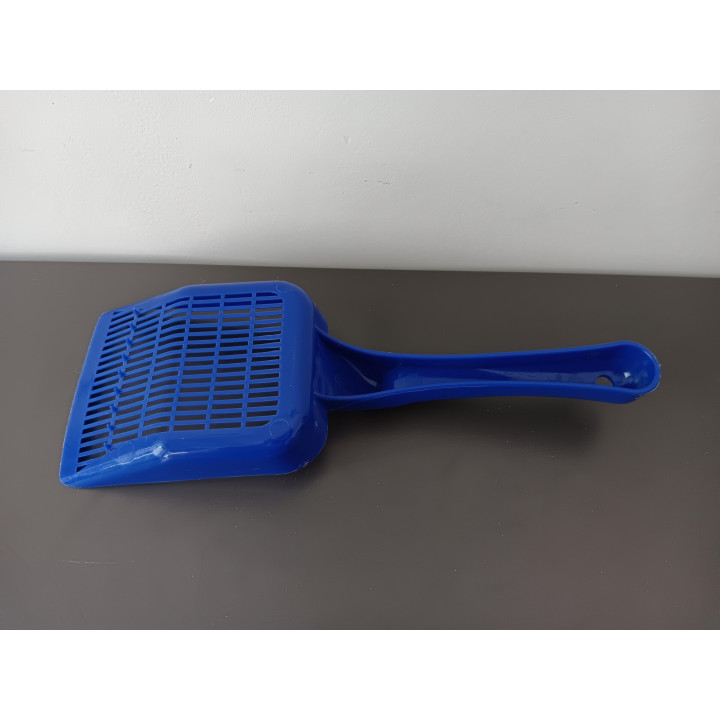 Kattenbakschep blauw kunststof