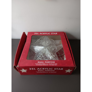 Acrylic kerstster met 35 lampjes