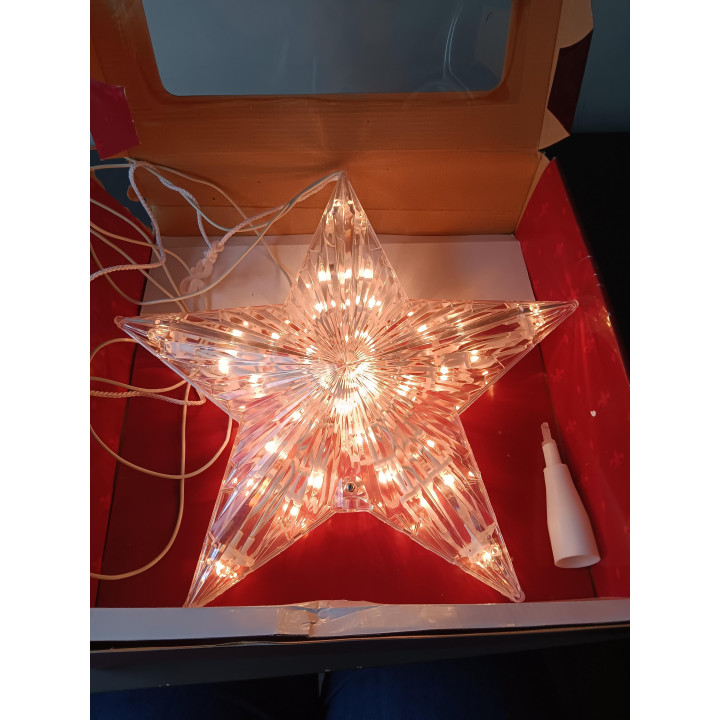 Acrylic kerstster met 35 lampjes