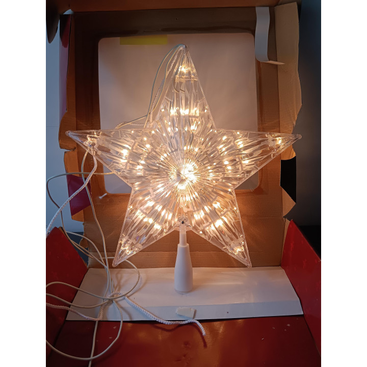 Acrylic kerstster met 35 lampjes