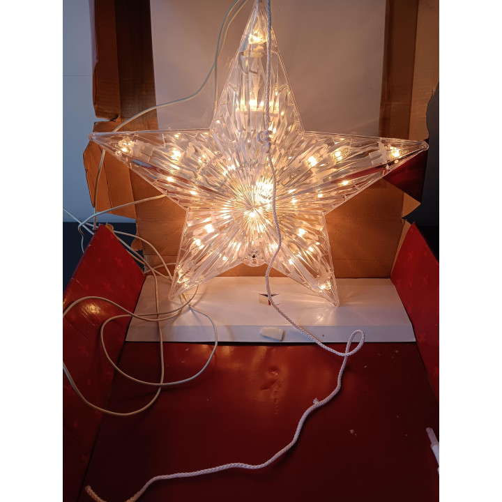 Acrylic kerstster met 35 lampjes