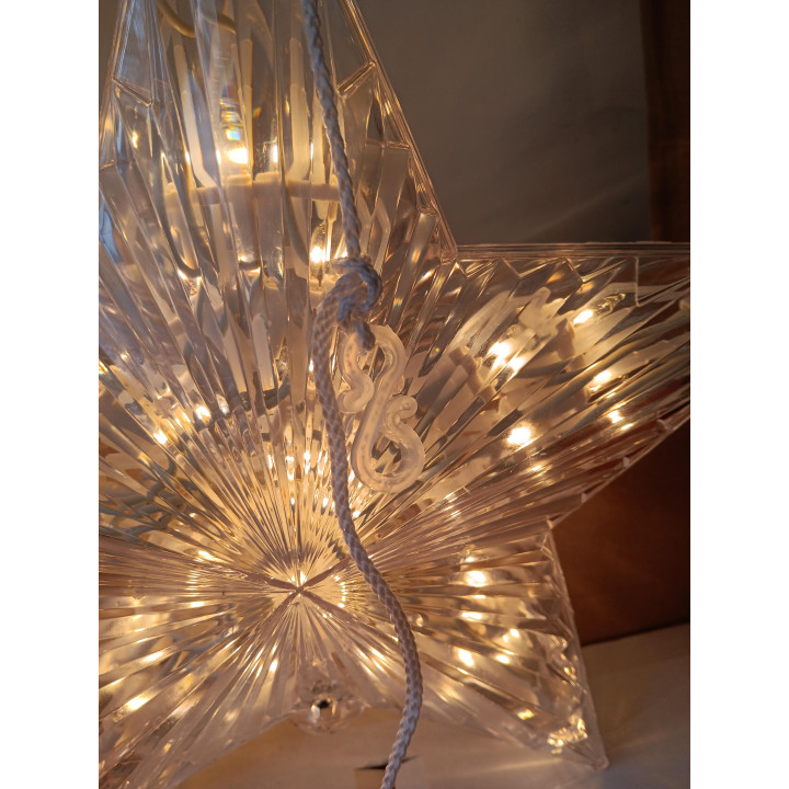 Acrylic kerstster met 35 lampjes