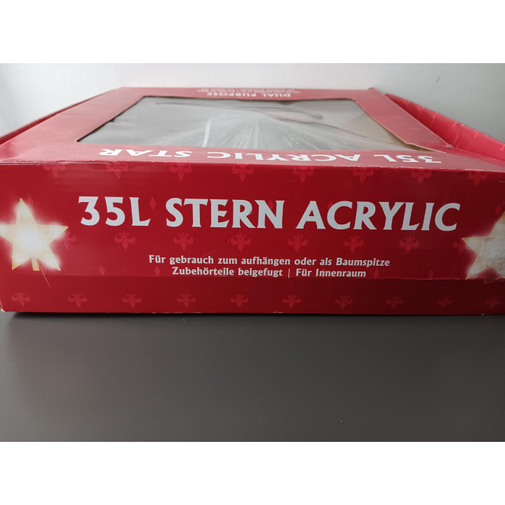 Acrylic kerstster met 35 lampjes