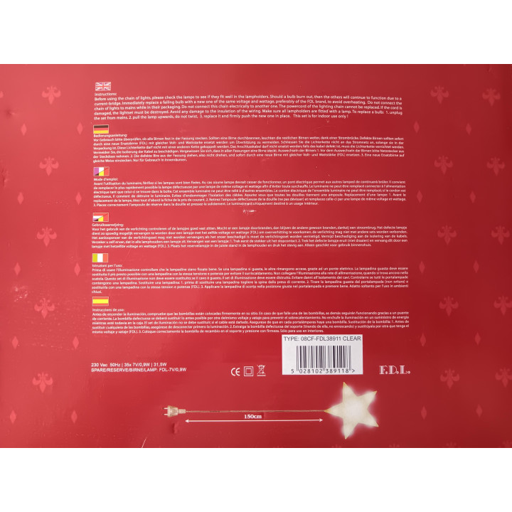 Kerstster met 35 lampjes warmwit | Angelique’s Kringloop