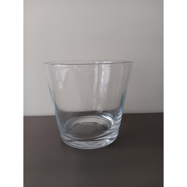 Glazen waxinelichthouder transparant 8,5 cm