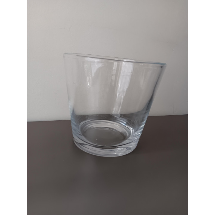 Glazen waxinelichthouder/decoratief glas transparant