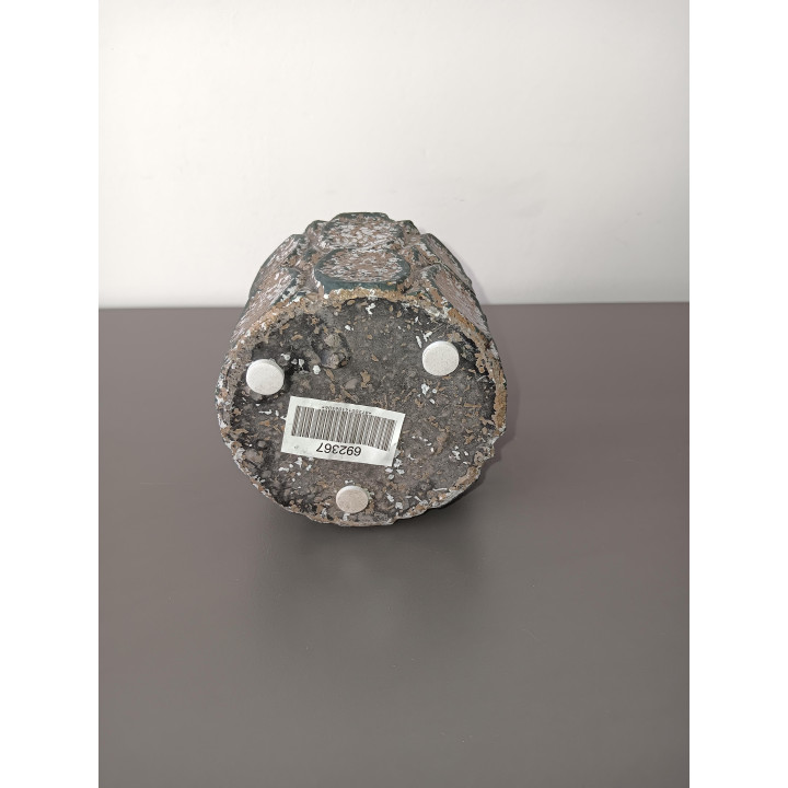 Decoratief bloempotje grijs steenlook