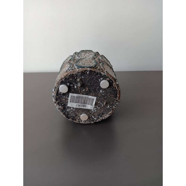 Decoratief bloempotje grijs steenlook