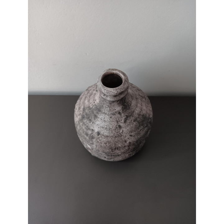 Decoratief klein vaasje grijs