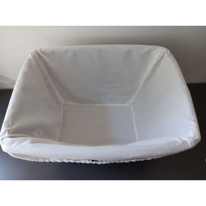 Rieten tijdschriftenmand met katoenen voering Magazines