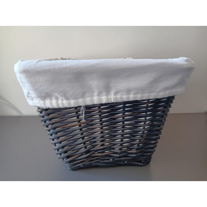 Rieten tijdschriftenmand met katoenen voering Magazines