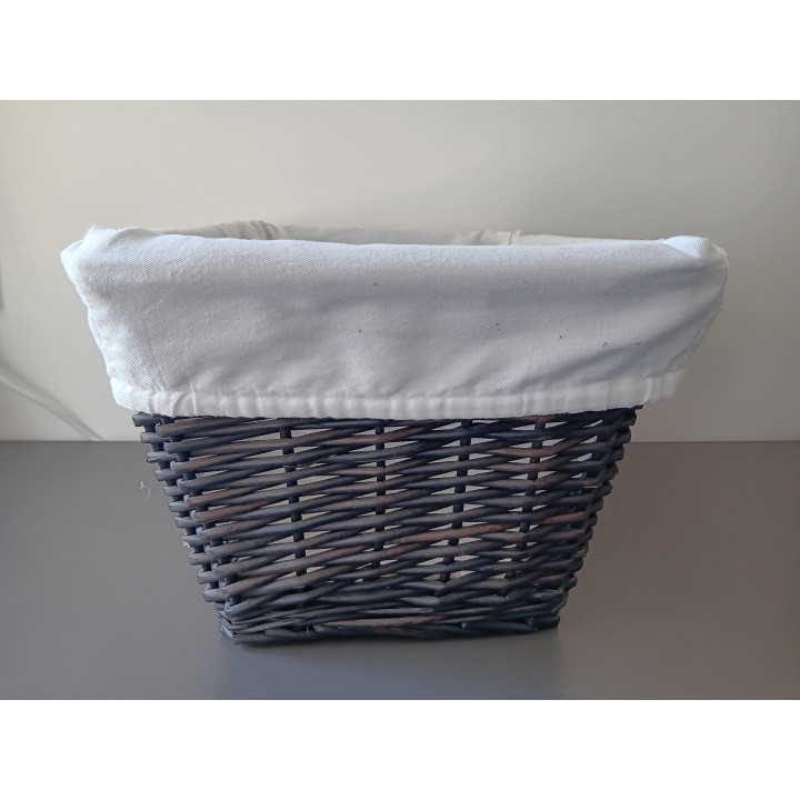 Rieten tijdschriftenmand met katoenen voering Magazines