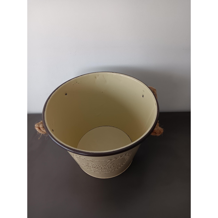 Metalen Fresh Farm House Bloemenemmer met Touwhengsels