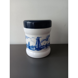 Vintage Willem II tabakspot opaline melkglas