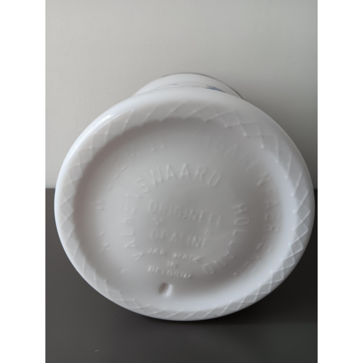 Vintage melkglas Opaline tabakspot Willem II Valkenswaard Holland