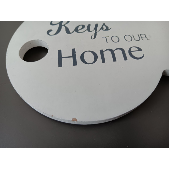 Houten sleutelbord met haakjes Keys to Our Home