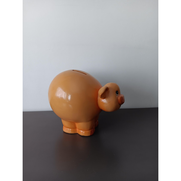 Spaarvarken keramiek met stop bruin varkentje