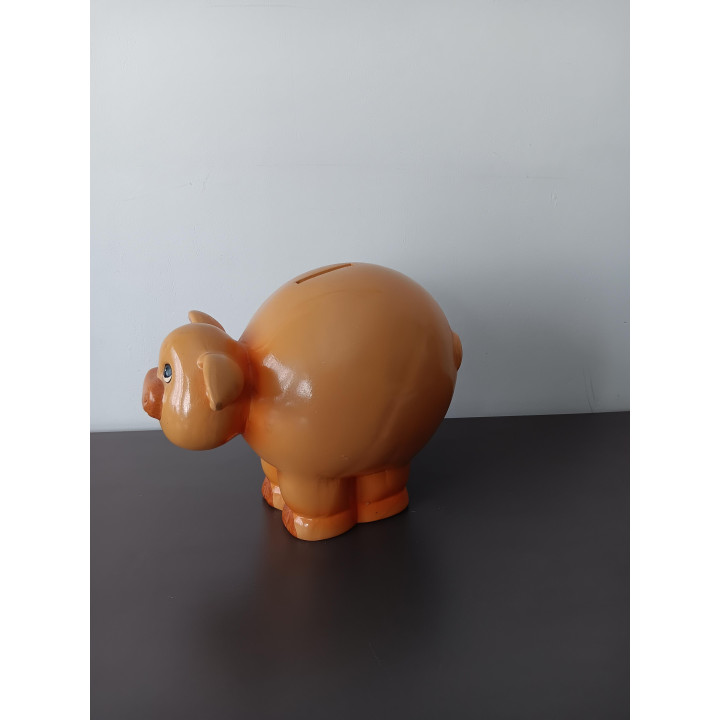 Spaarvarken keramiek met stop bruin varkentje