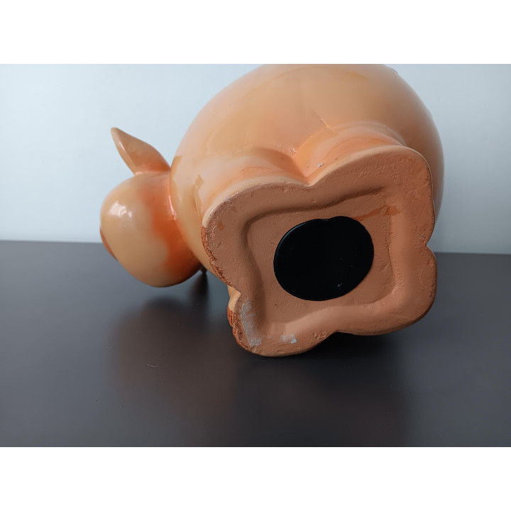 Keramieken spaarvarken bruin 21 cm