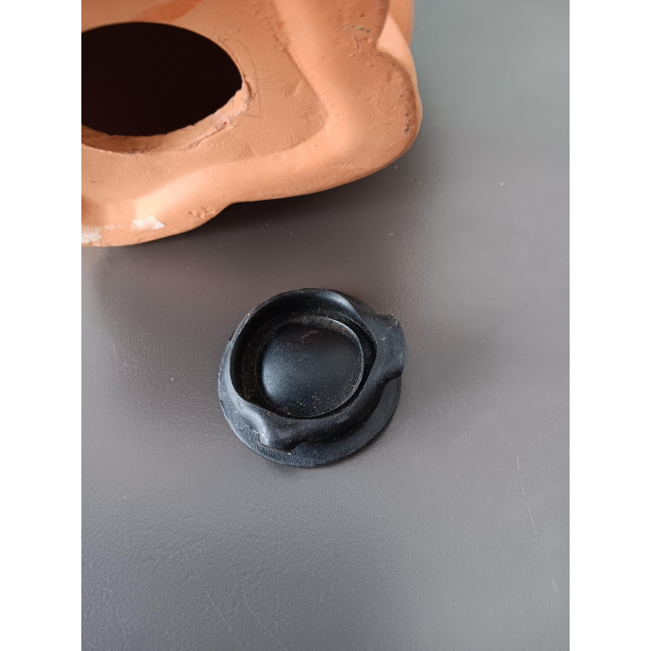 Spaarvarken keramiek met stop bruin varkentje