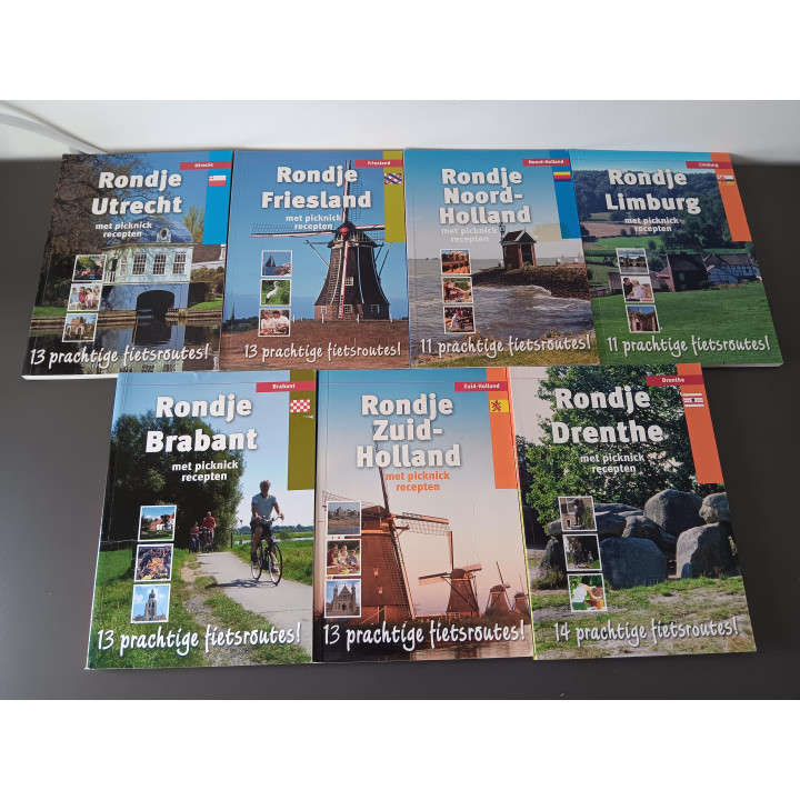 Rondje Nederland 7 fietsboekjes met 90 fietsroutes