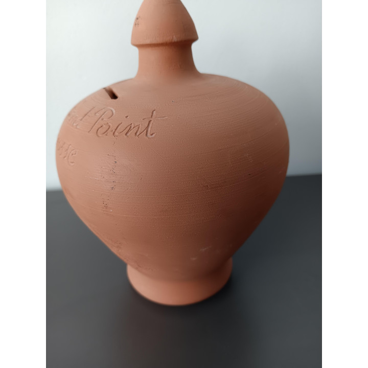 Terracotta spaarpot handgemaakt | Angelique’s Kringloop