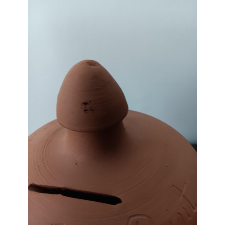 Terracotta spaarpot handgemaakt | Angelique’s Kringloop