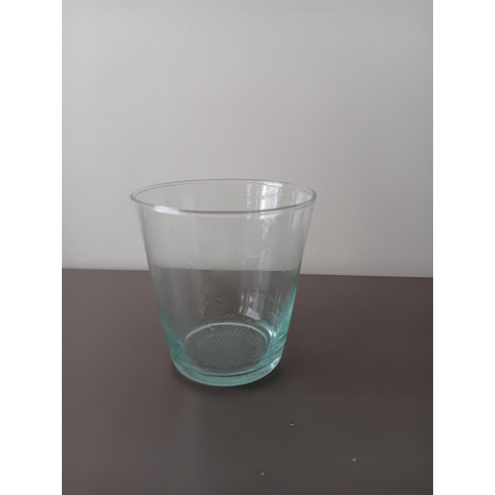 Glazen potje vaasje van helder glas 10 cm