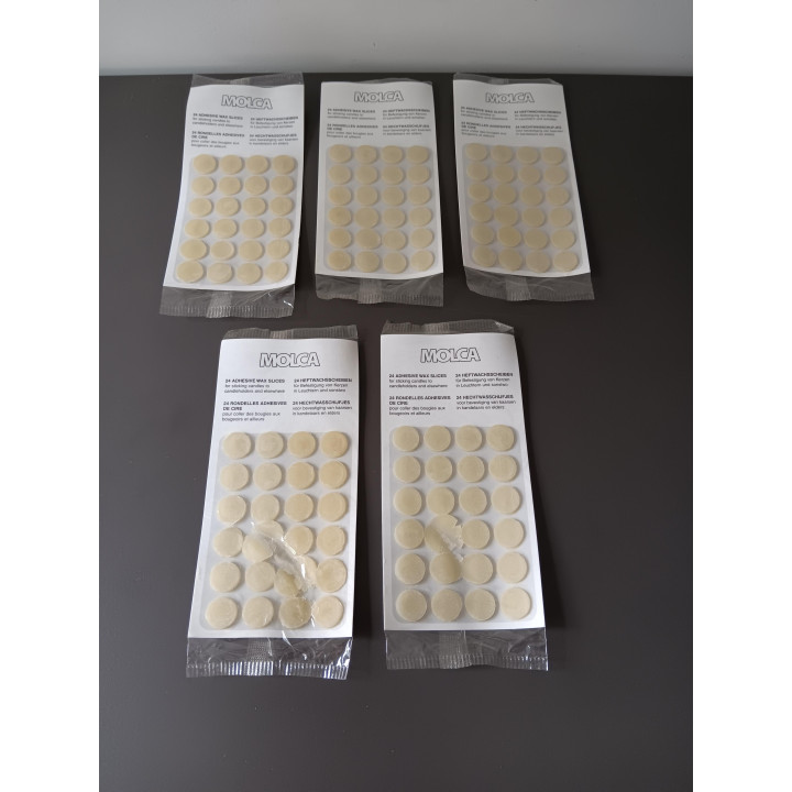Molca hechtwasschijfjes voor kaarsen set van 5 verpakkingen