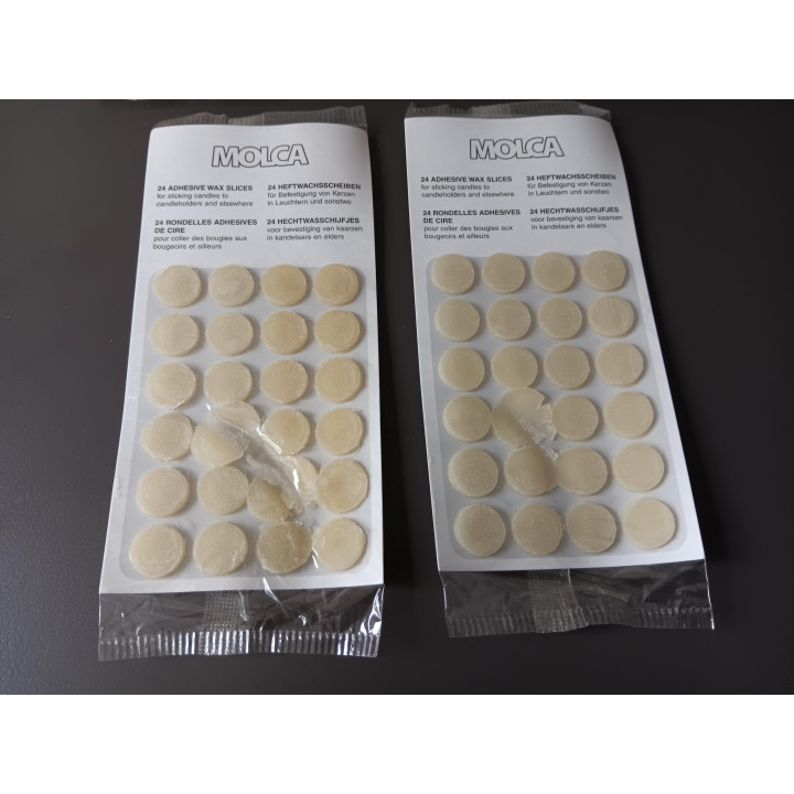 Molca hechtwasschijfjes voor kaarsen set van 5 verpakkingen