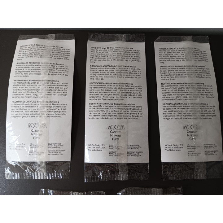 Molca hechtwasschijfjes voor kaarsen set van 5 verpakkingen