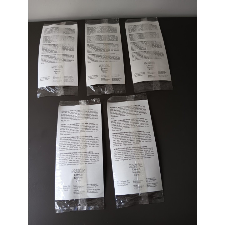 Molca hechtwasschijfjes voor kaarsen set van 5 verpakkingen