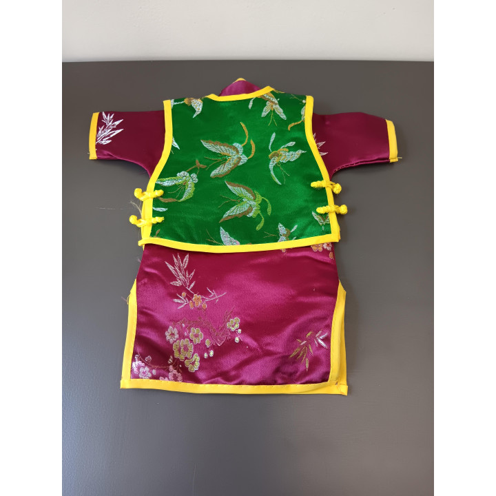 Chinese wijnfleshoes groen bordeaux traditionele stijl