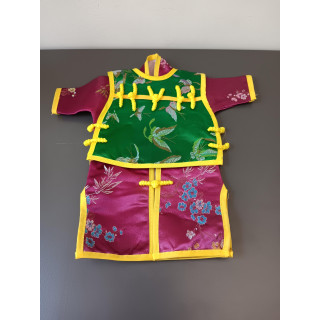 Chinese wijnfleshoes groen bordeaux traditionele stijl