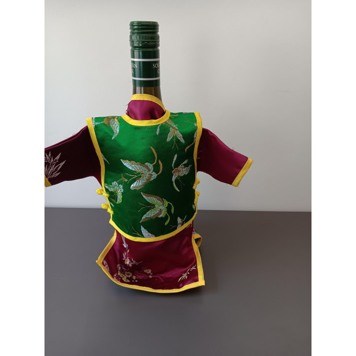 Chinese wijnfleshoes groen bordeaux traditionele stijl
