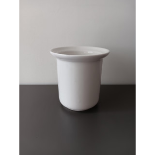 Wit keramieken bloempotje 12 cm