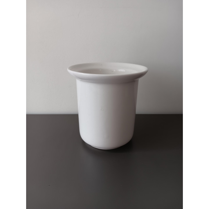 Wit keramieken bloempotje 12 cm