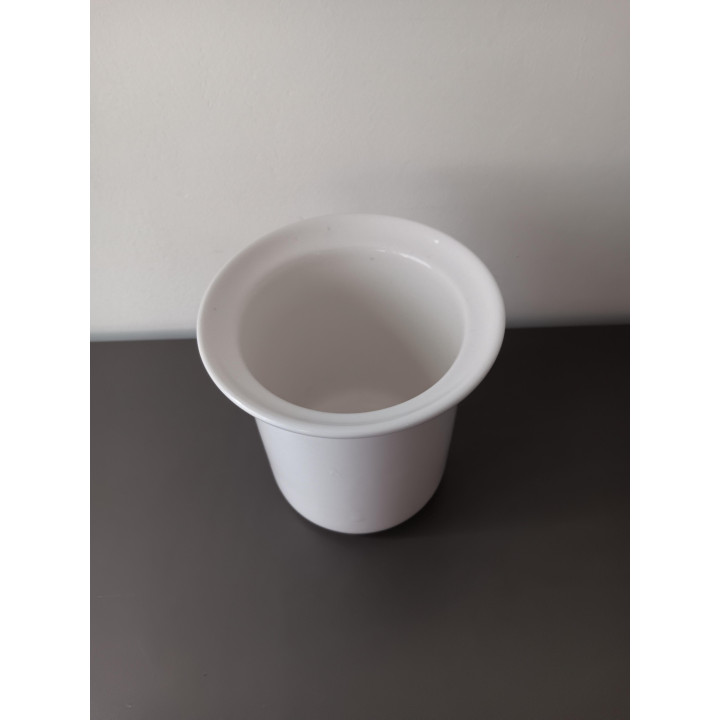 Wit keramieken bloempotje 12 cm