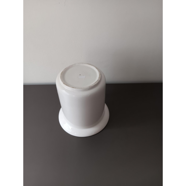 Wit keramieken bloempotje 12 cm