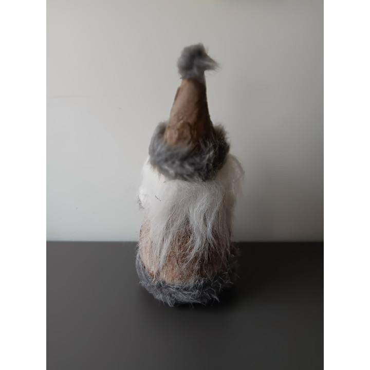 Decoratieve kerst gnome van hout en textiel