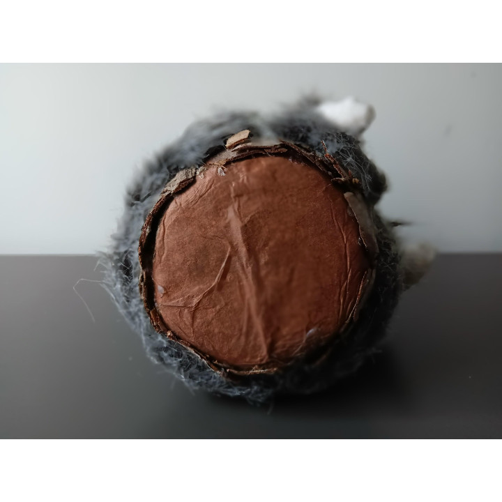 Kerstgnome van hout en textiel 25 cm