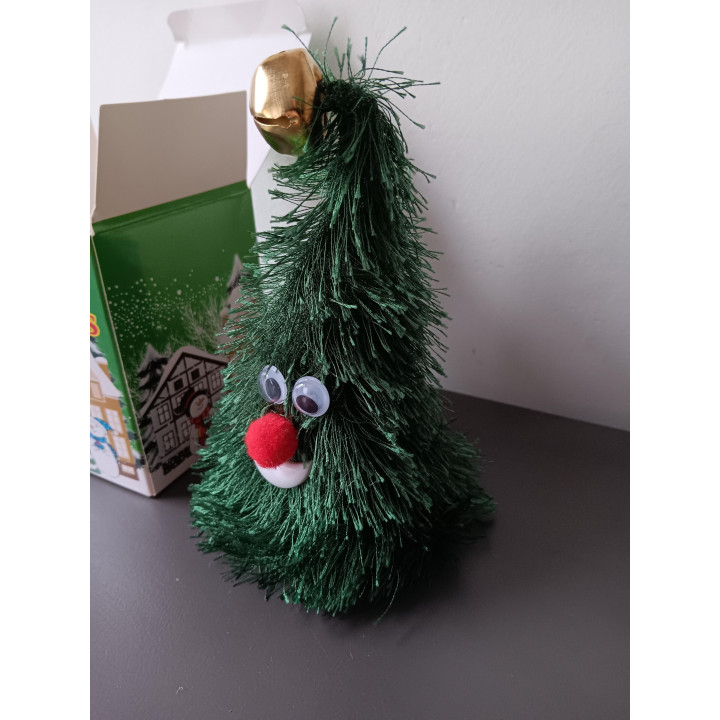 Bewegende kerstboom met geluid op batterijen 15 cm